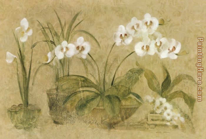 Four Potted Orchids painting - Cheri Blum Four Potted Orchids art painting